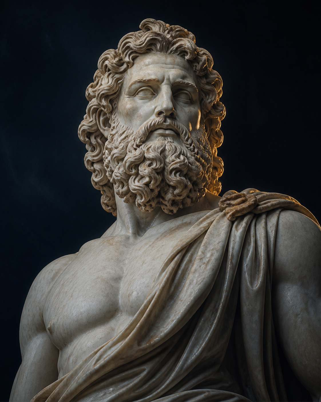 Marble sculpture depicting Zeus